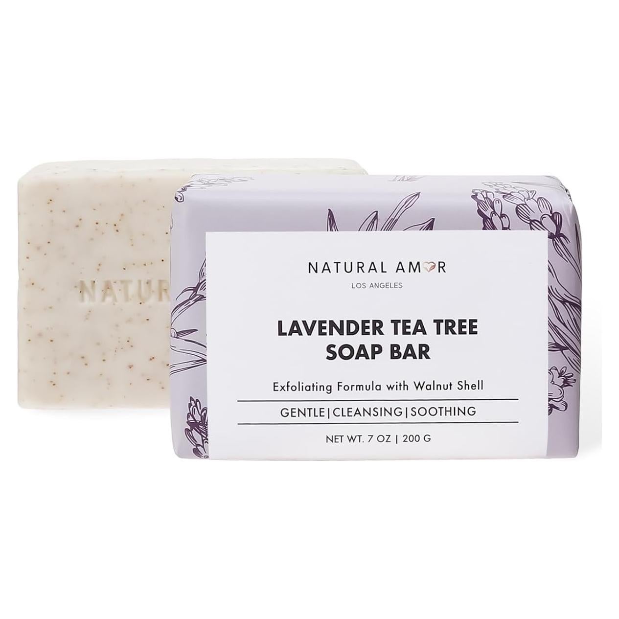 Jabón Natural Amor Lavanda 198g - Exfoliante Hidratante