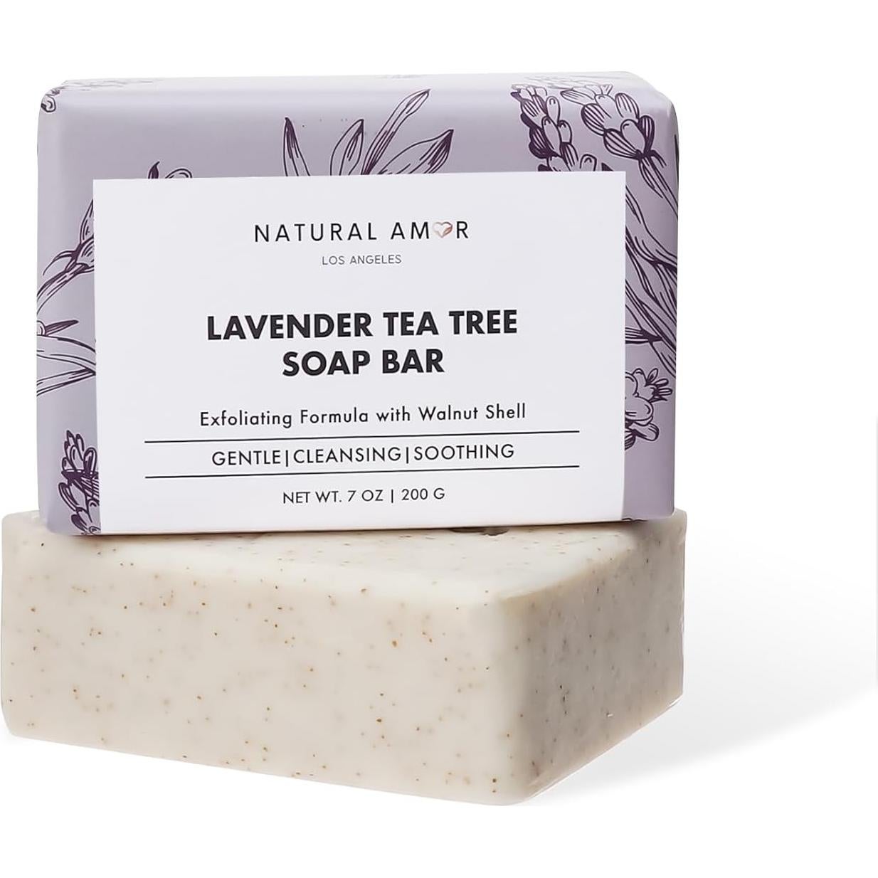 Jabón Natural Amor Lavanda 198g - Exfoliante Hidratante