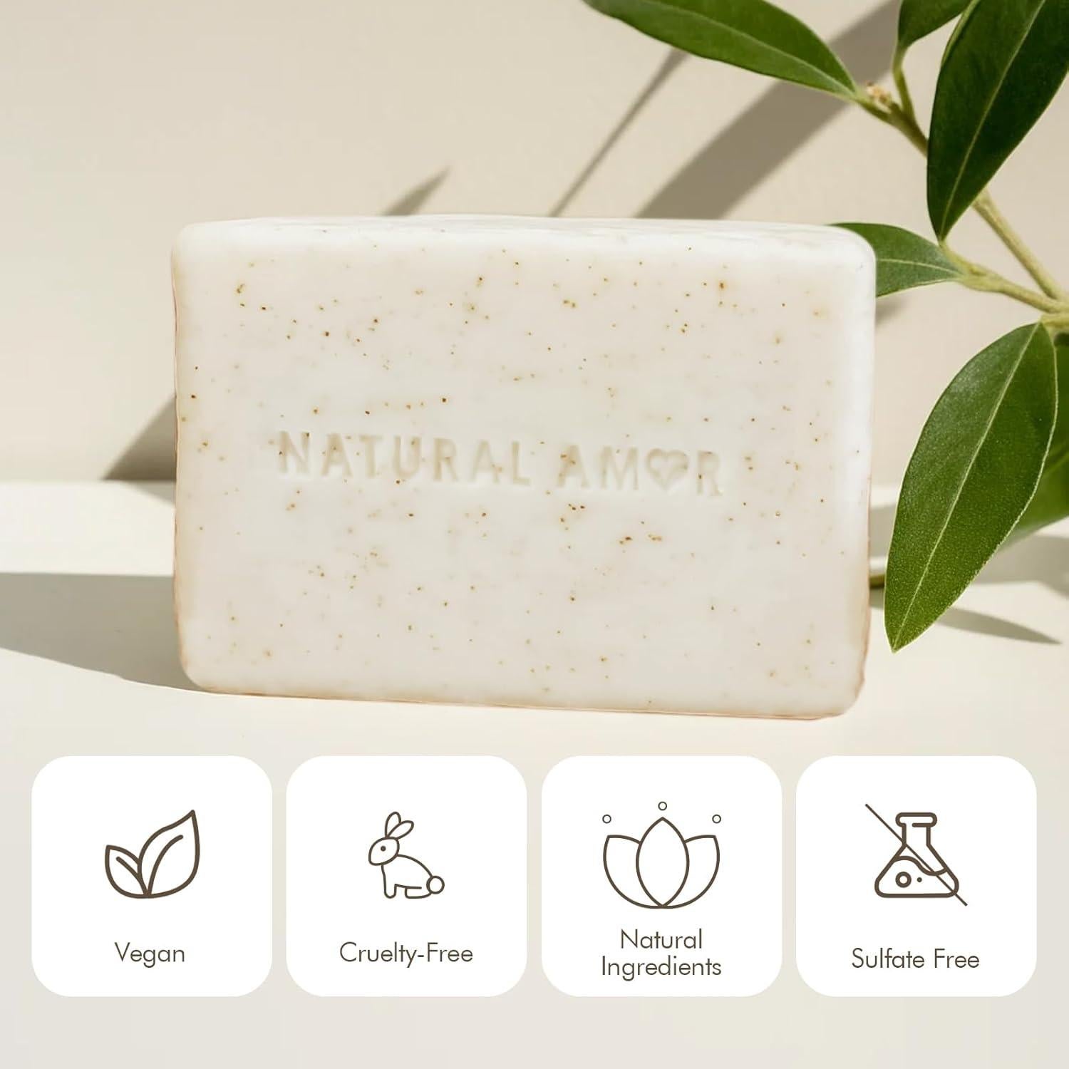 Jabón Natural Amor Lavanda 198g - Exfoliante Hidratante