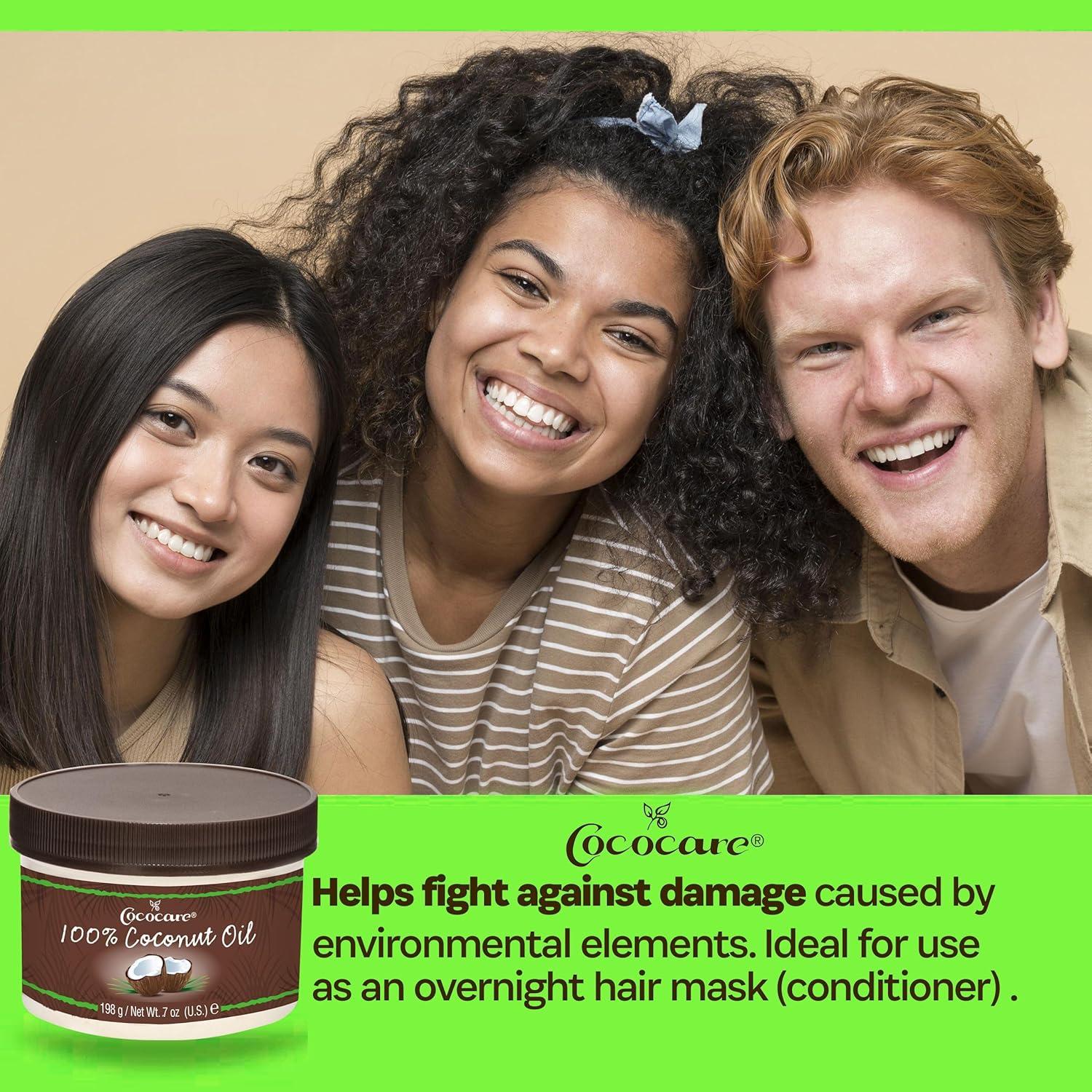 Aceite de Coco 100% Natural Cococare 198 g - Hidratante Piel y Cabello