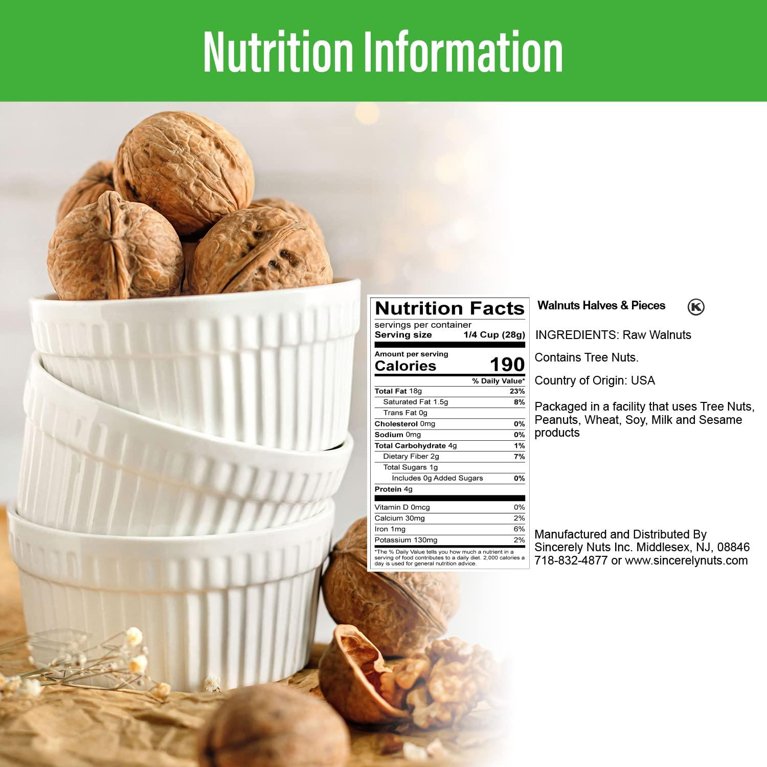 Nueces Peladas Crudas Sincerely Nuts 2.27 kg - Superalimento Kosher