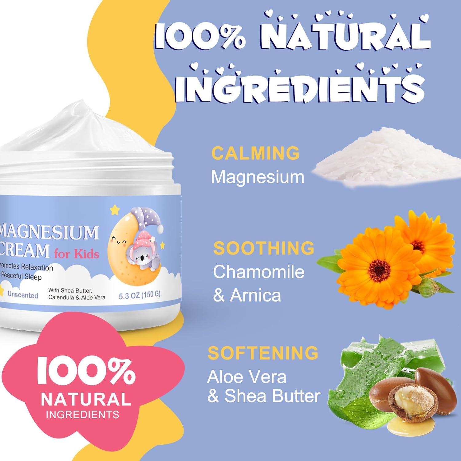 Crema de Magnesio para Niños Loción 100% Natural 191g