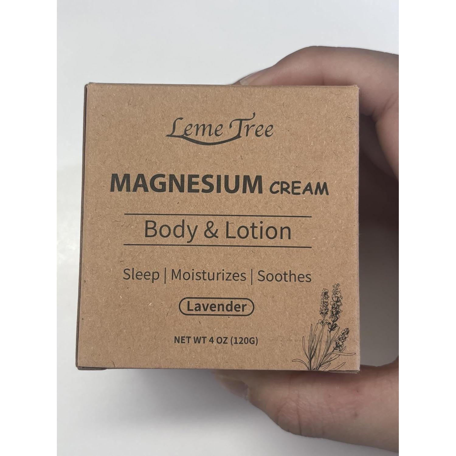 Crema de Magnesio LemeTree 258g - Loción Tópica Relajante