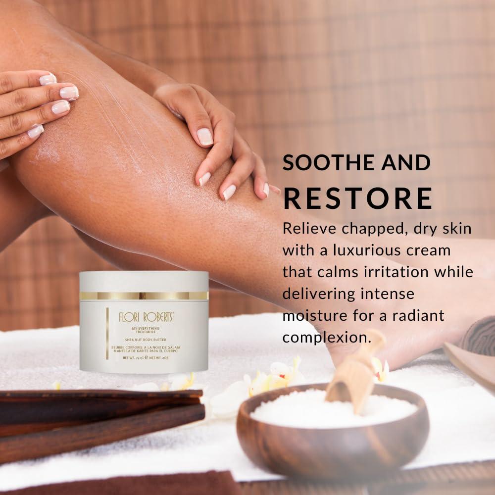 Manteca Corporal Flori Roberts 310 g - Hidratante Karité para Piel Seca