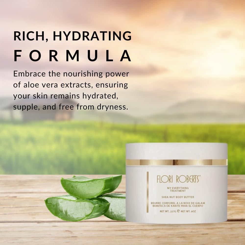 Manteca Corporal Flori Roberts 310 g - Hidratante Karité para Piel Seca
