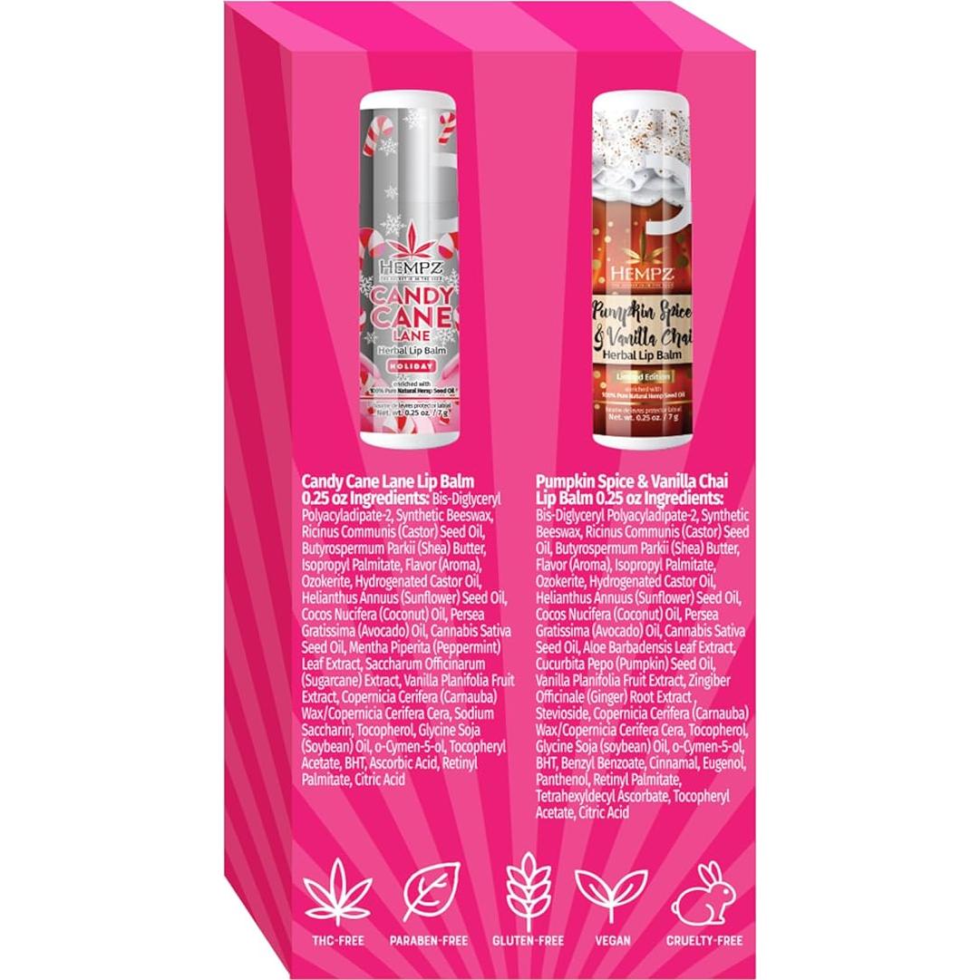Bálsamo Labial Hempz 2-Pack Especias de Calabaza y Menta