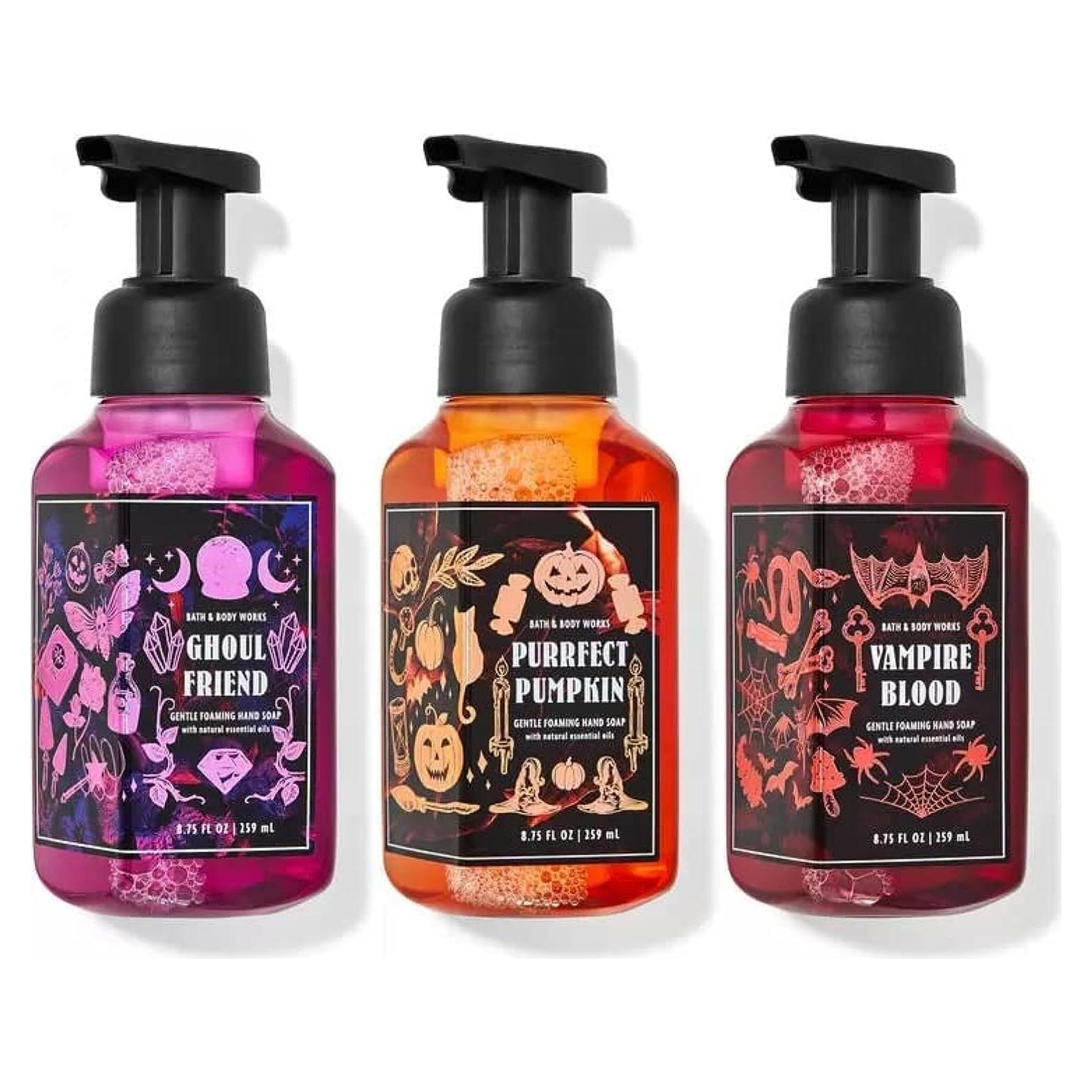 Trío de Jabón de Manos Espumoso Halloween Bath and Body Works 3x250ml