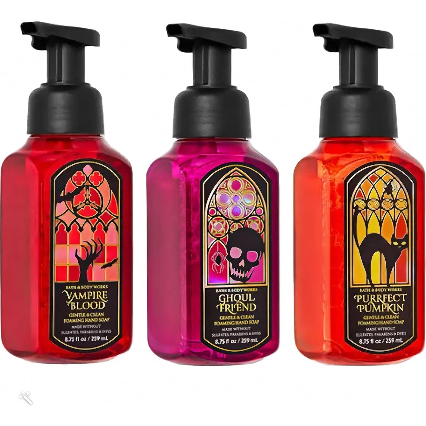 Trío de Jabón de Manos Espumoso Halloween Bath and Body Works 3x250ml