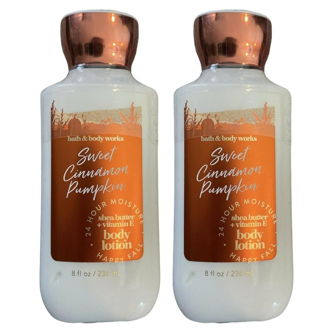 Set de 2 Lociones Corporales Bath & Body Works 236 ml Calabaza Dulce de Canela