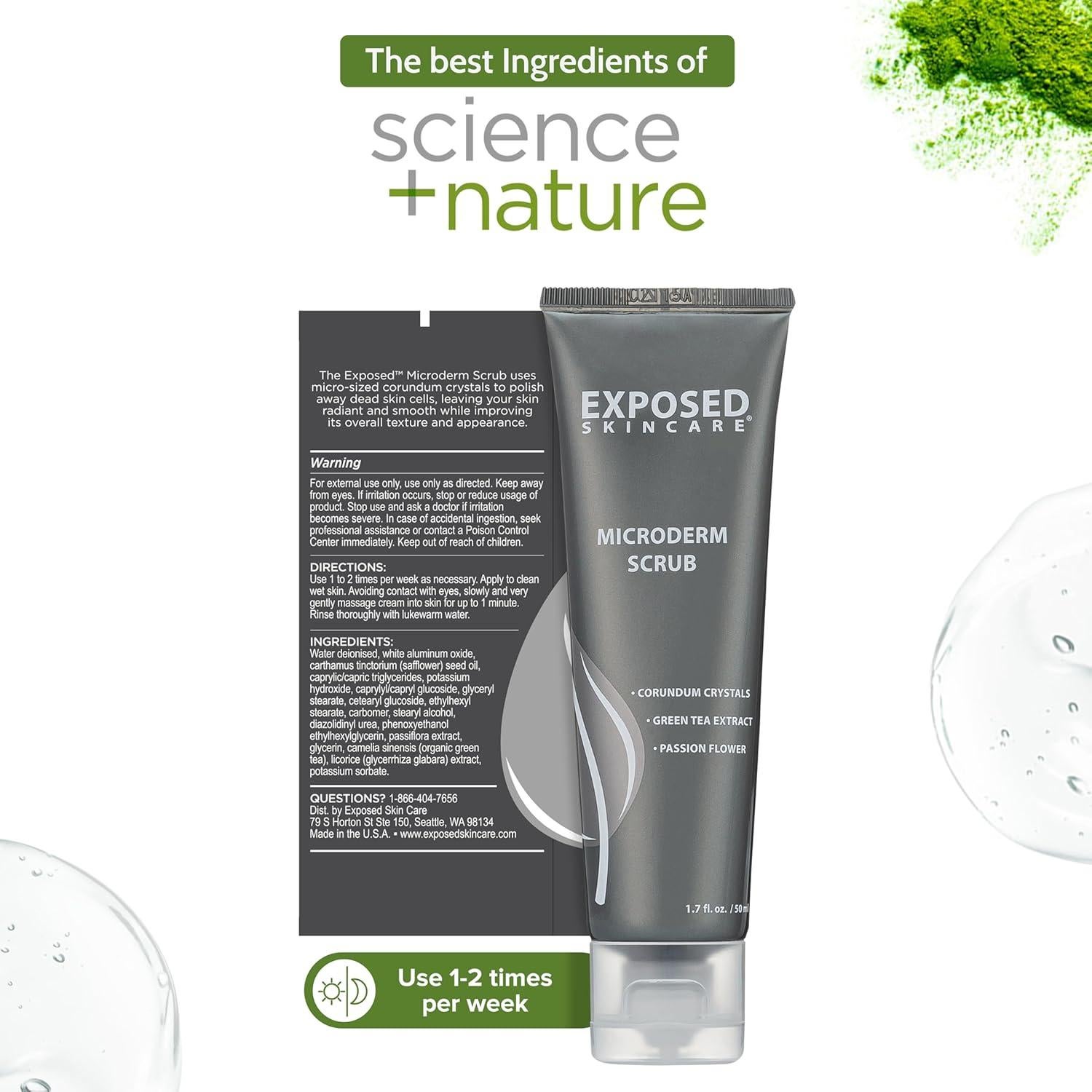 Exfoliante Facial Microderm Exposed Skin Care 48g - Suave para Acné