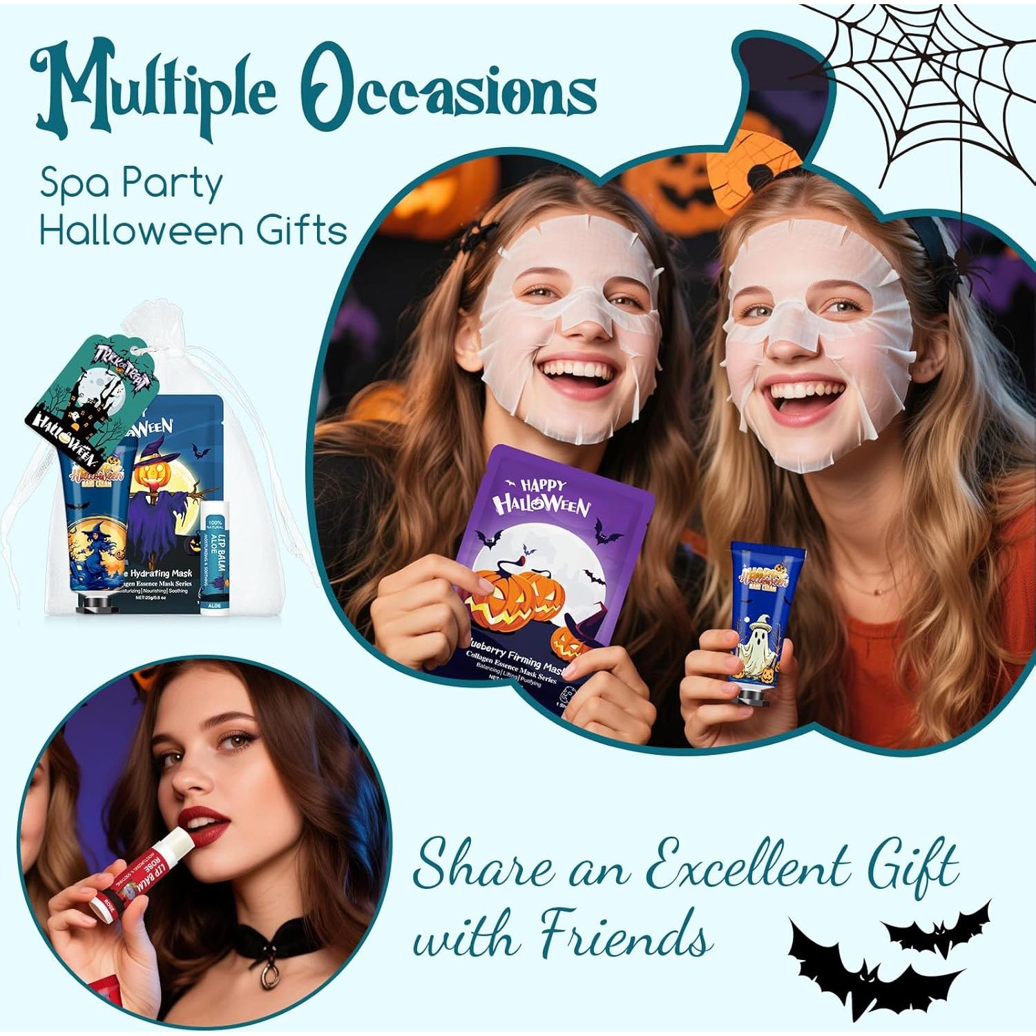 VESPRO 50 Juegos de Crema de Manos y Mascarilla Facial Halloween