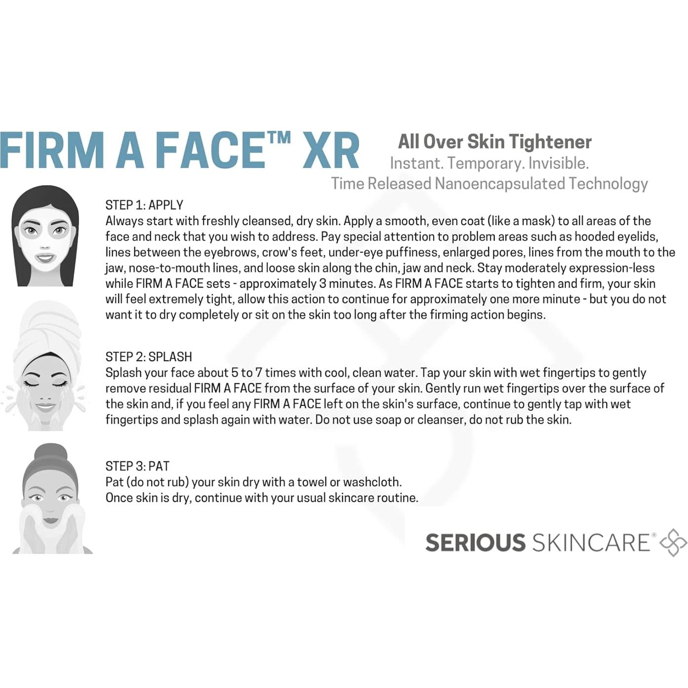 Apretador Temporal de Piel Serious Skincare Firm A Face XR 95ml