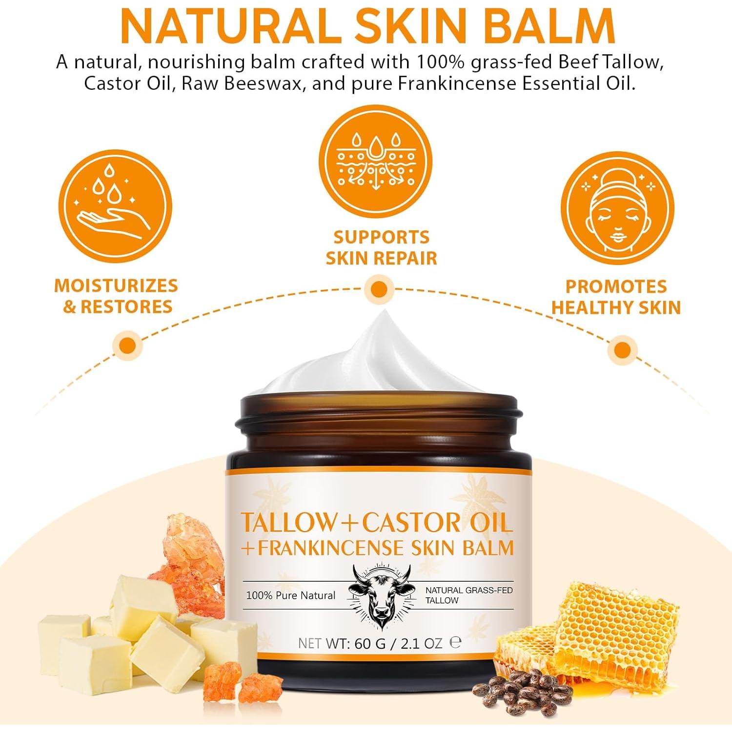 Crema de Sebo de Res WELOSUER 62.37 ml con Incienso y Aceite de Ricino