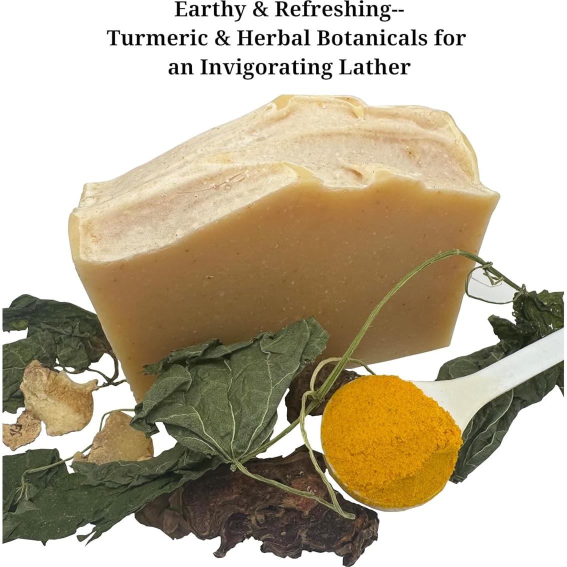 Jabón Natural de Cúrcuma y Ortiga - Hecho a Mano 113g