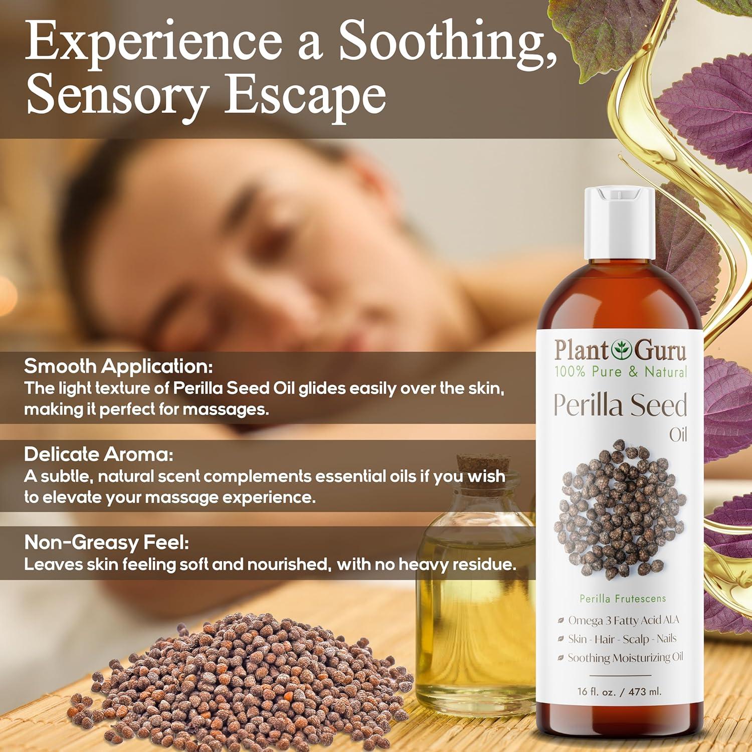 Aceite de Semilla de Perilla Plant Guru 118 ml Prensado en Frío 100% Puro