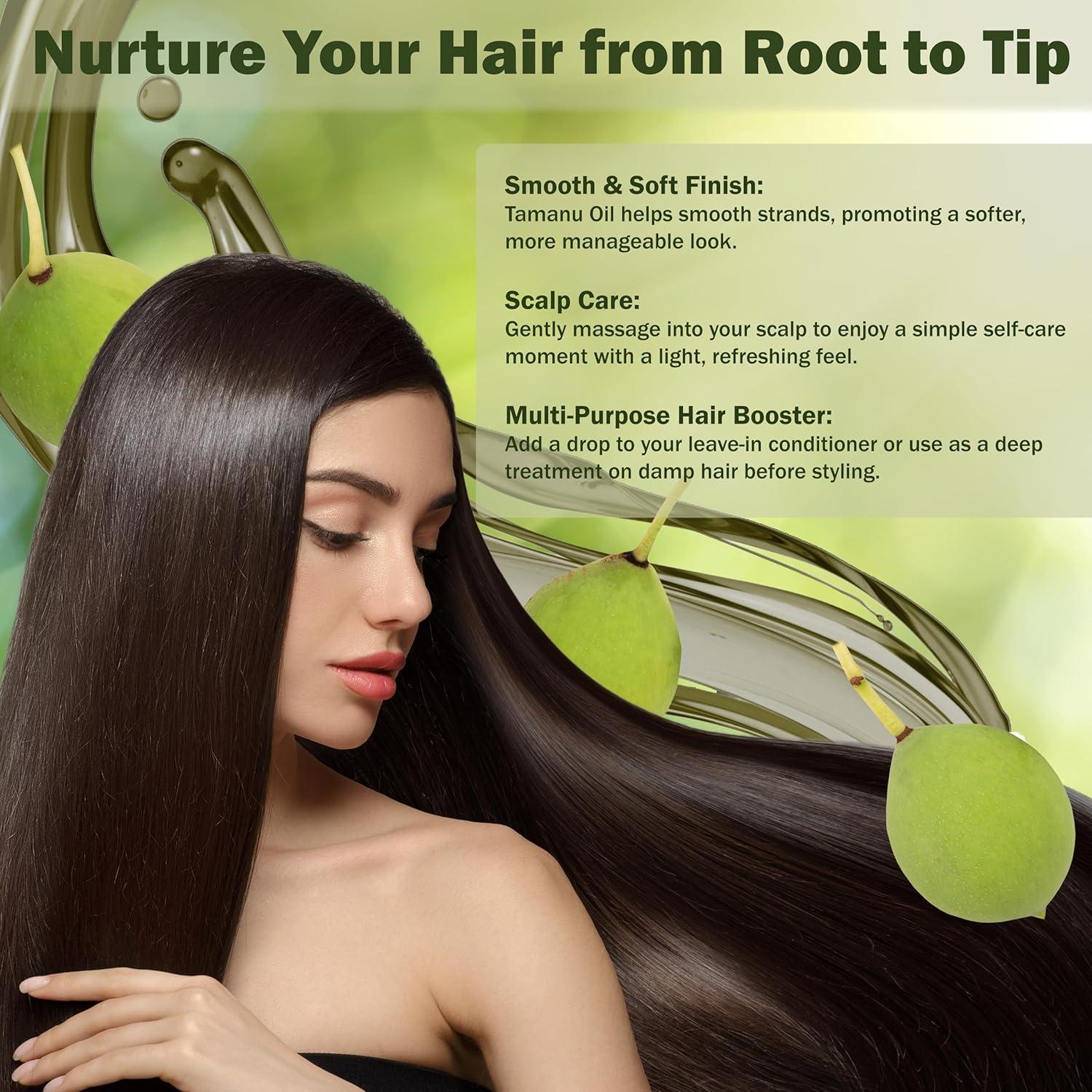 Aceite de Tamanu 236.6 ml Prensado en Frío 100% Puro Natural