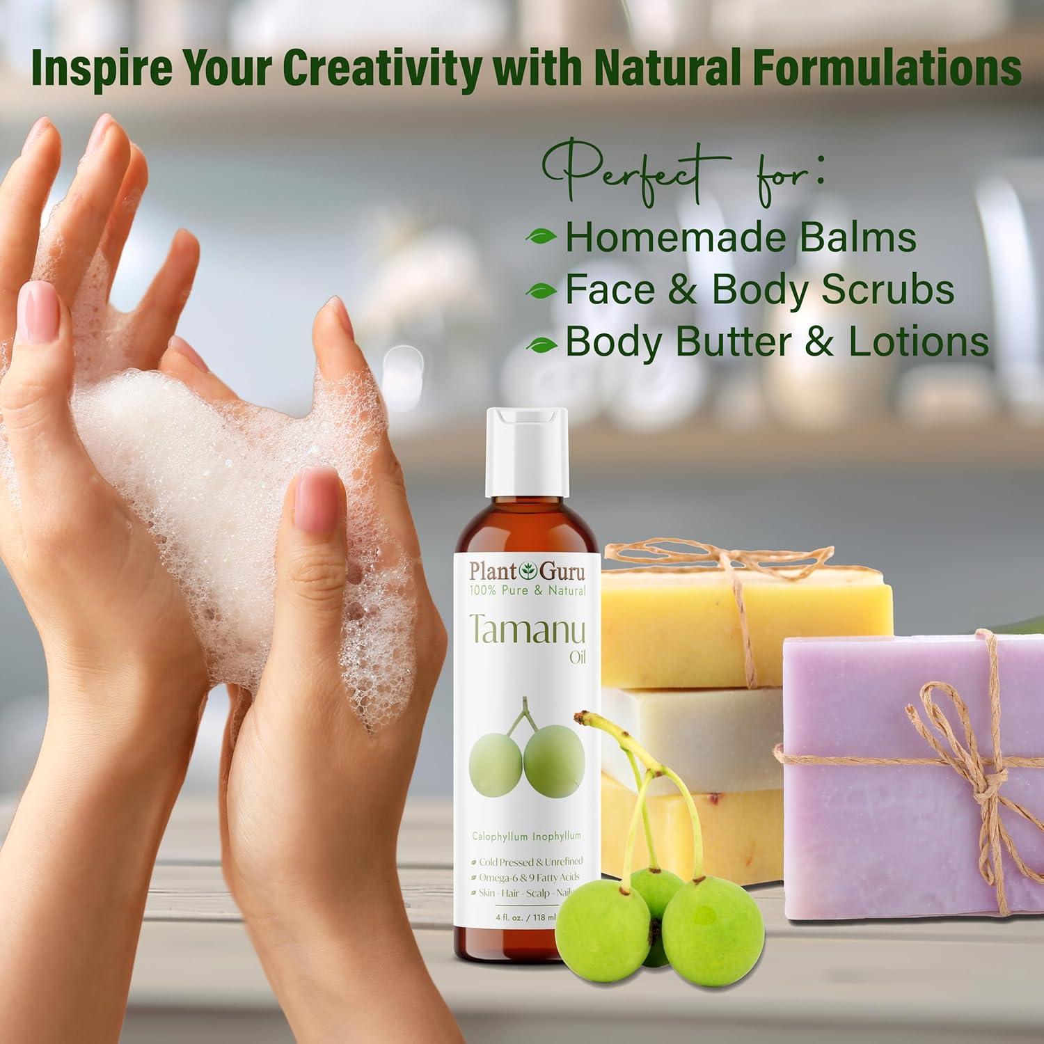 Aceite de Tamanu 236.6 ml Prensado en Frío 100% Puro Natural