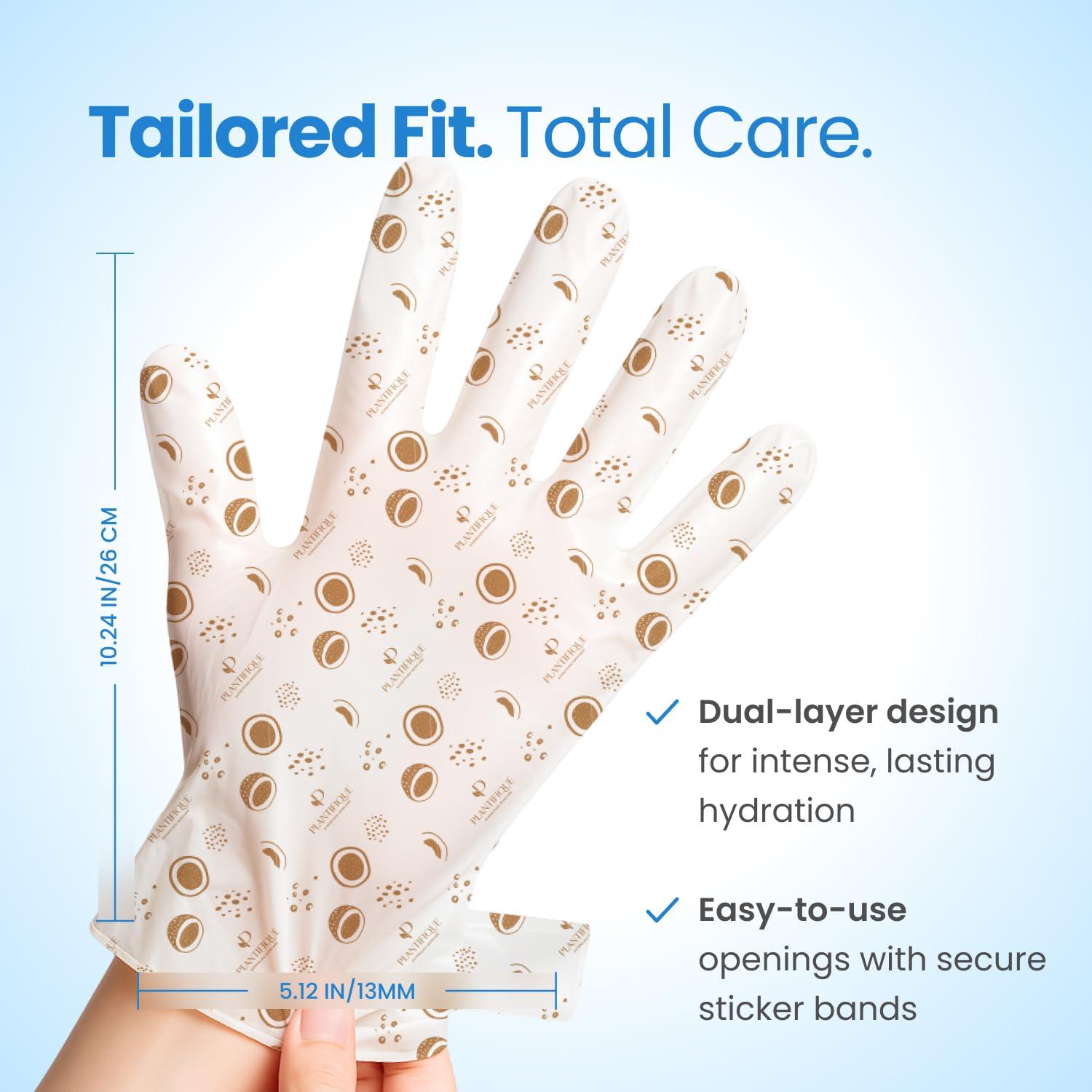 Mascarilla Hidratante para Manos PLANTIFIQUE - 4 Pares con Ácido Hialurónico y Karité