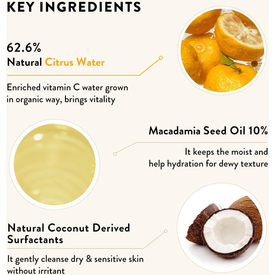 Limpiador Facial Suave Sioris 200g - Aroma Cítrico Vegano