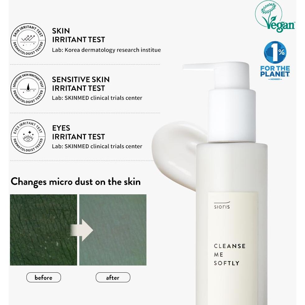 Limpiador Facial Suave Sioris 200g - Aroma Cítrico Vegano