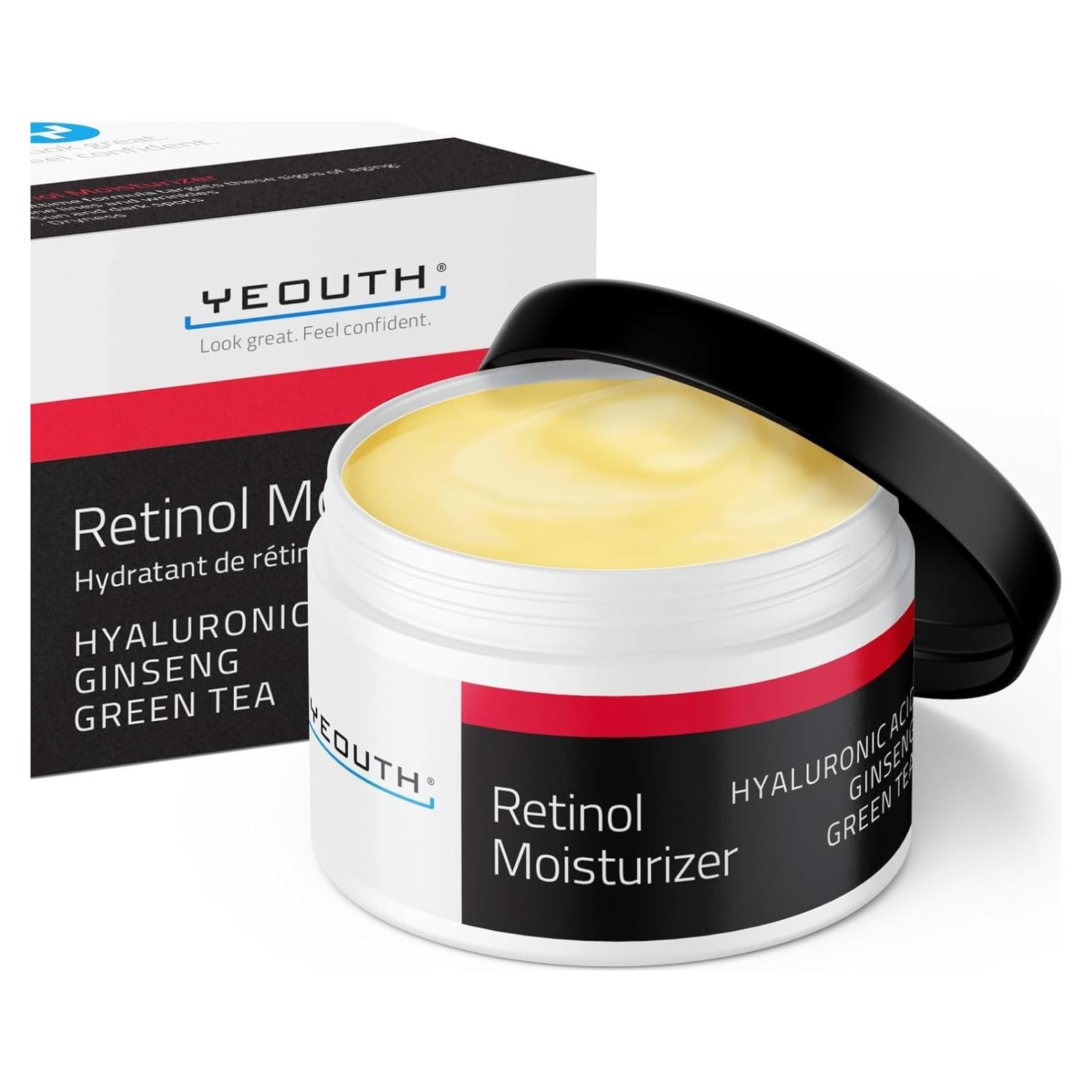 Crema Hidratante de Retinol YEOUTH 28.35g con Ácido Hialurónico
