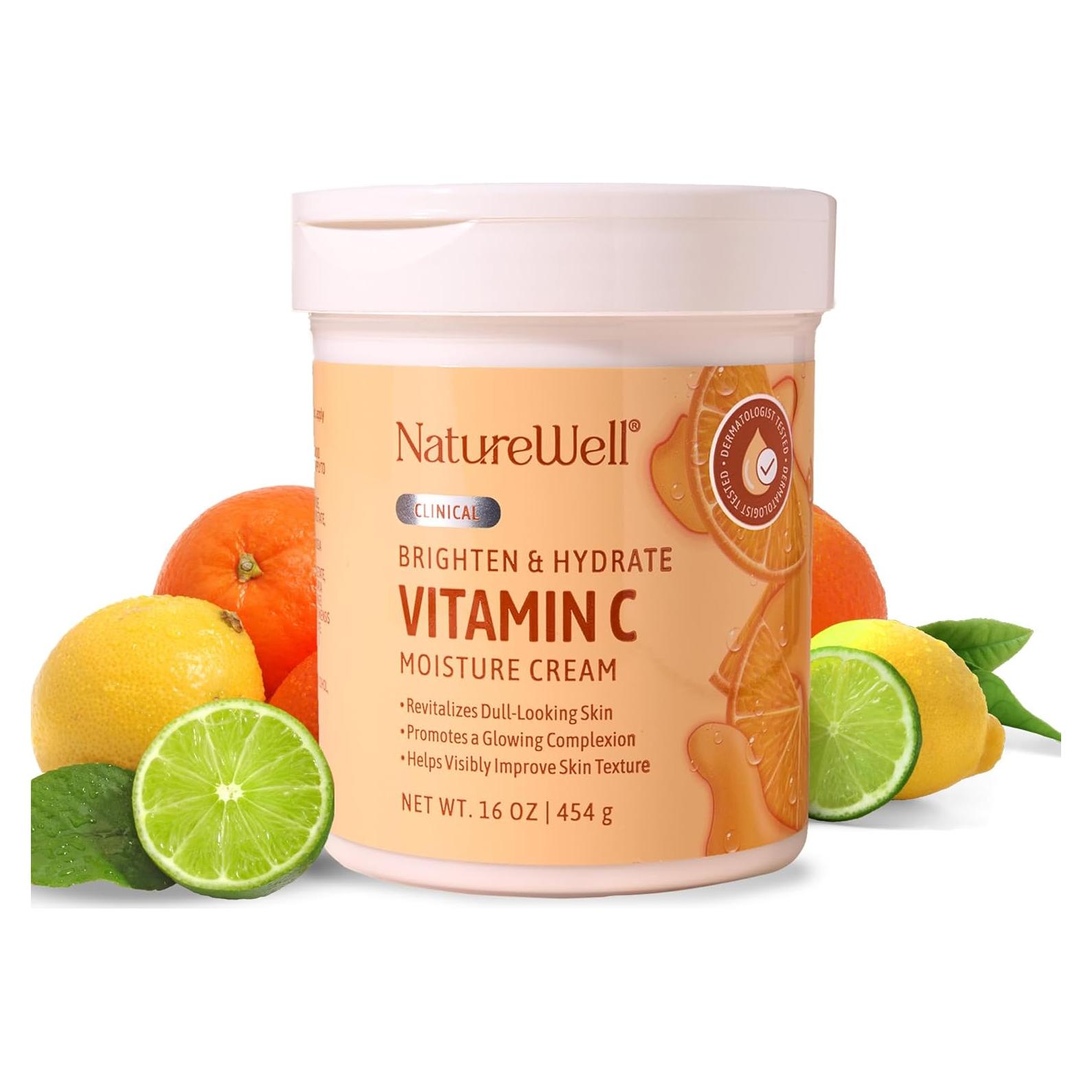 Crema Hidratante de Vitamina C Nature Well 453g - Piel Radiante