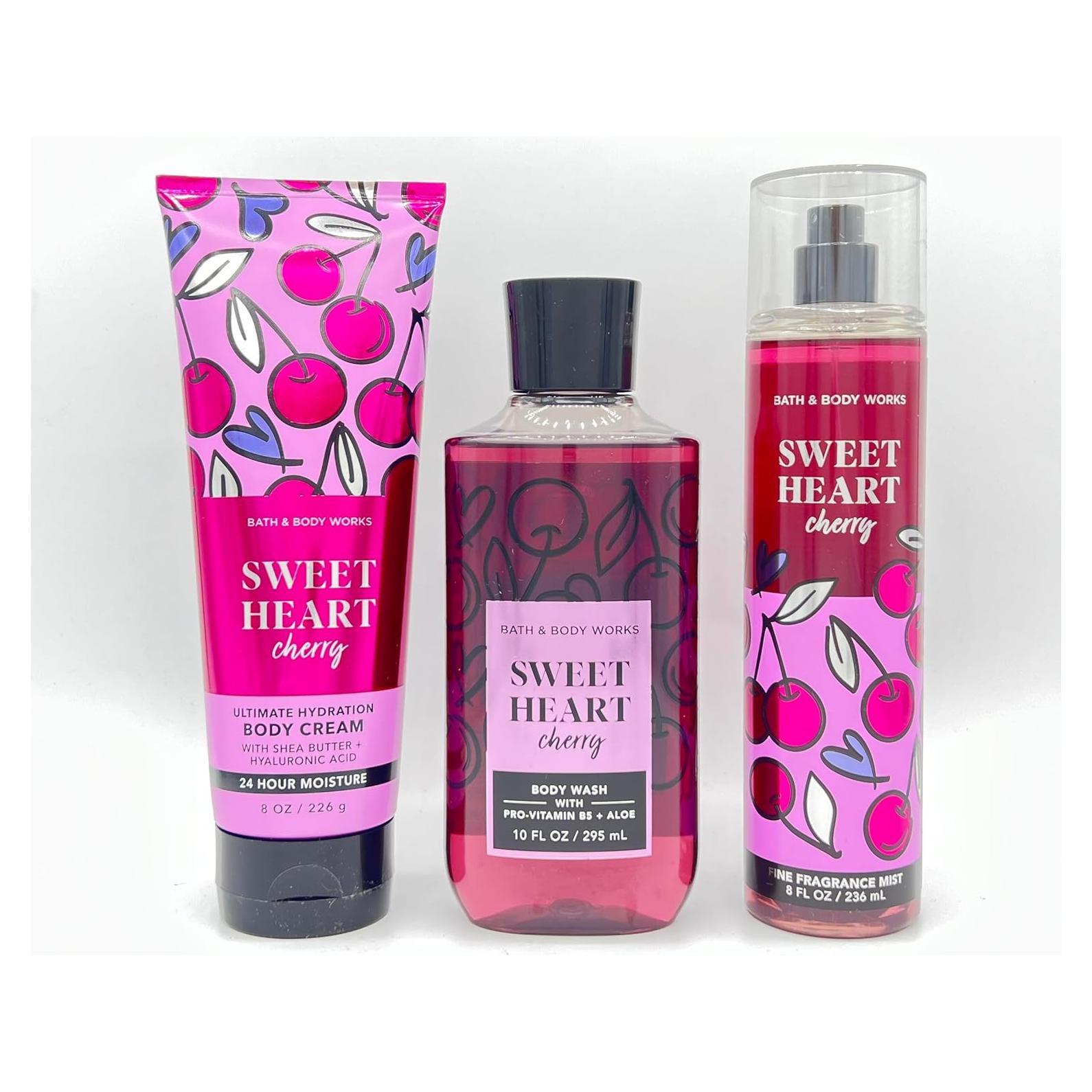 Paquete 3 Piezas Crema Corporal Cereza Dulce Bath & Body Works