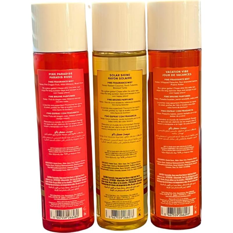 Conjunto de Fragancias Fina Baño y Cuerpo Trabajos 3 Piezas 236.6 ml