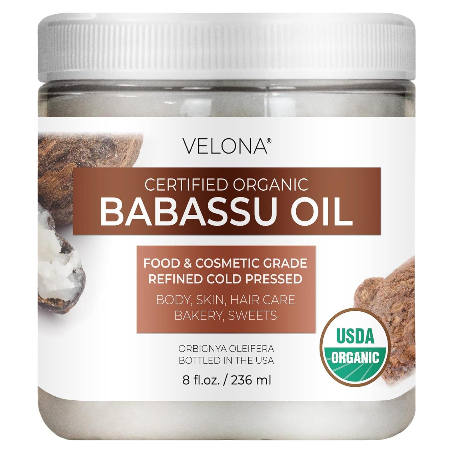 Aceite de Babassu orgánico USDA 236.6 ml - 100% puro y natural