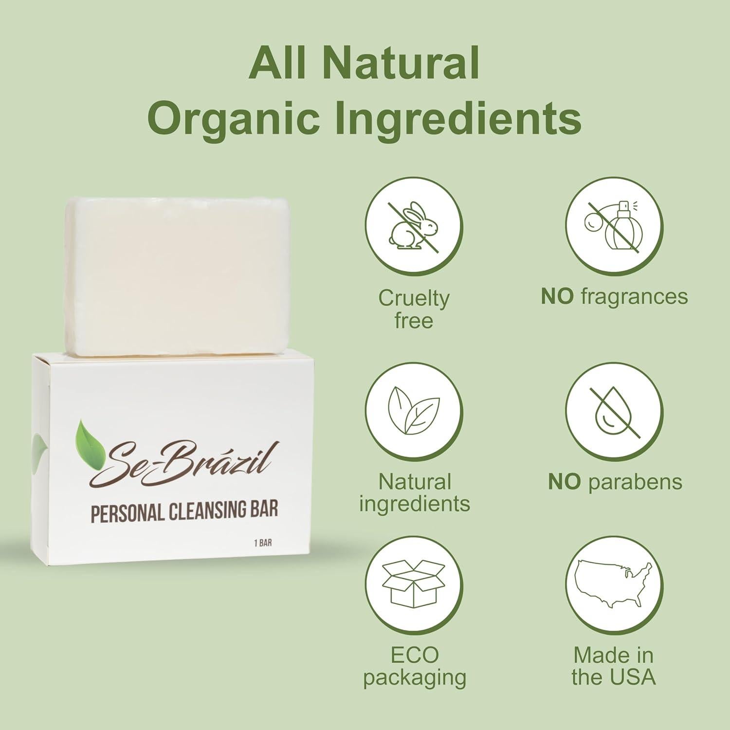 Barra de Limpieza Personal Se-Brásil Jabón Natural 108g