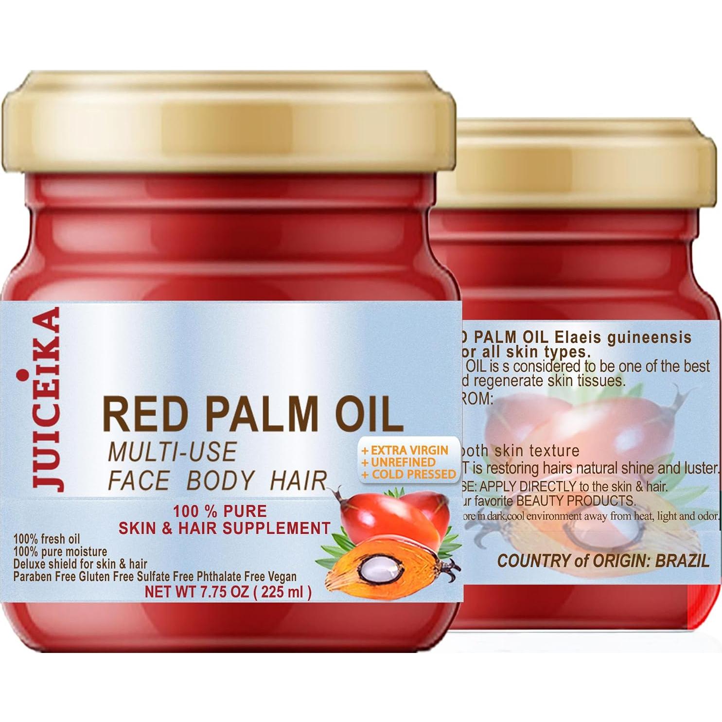 Aceite de Palma Rojo Orgánico Puro 100% Extra Virgen 250ml