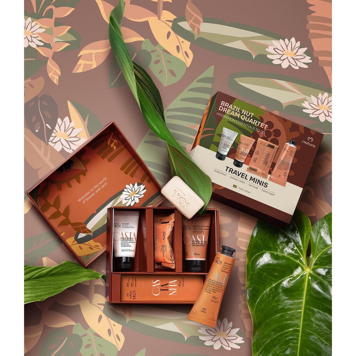 Set de Viaje Natura Ekos Castanha - Hidratación Vegana 4 Piezas