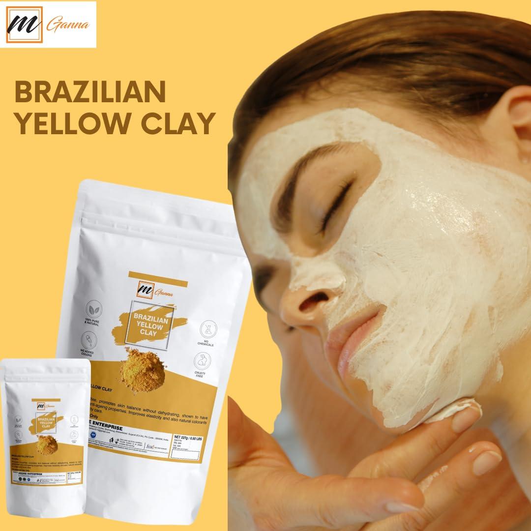 Polvo de Arcilla Amarilla Brasileña 100% Natural 454g