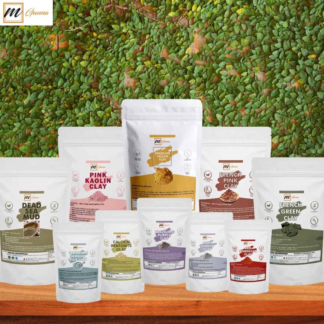 Polvo de Arcilla Amarilla Brasileña 100% Natural 454g