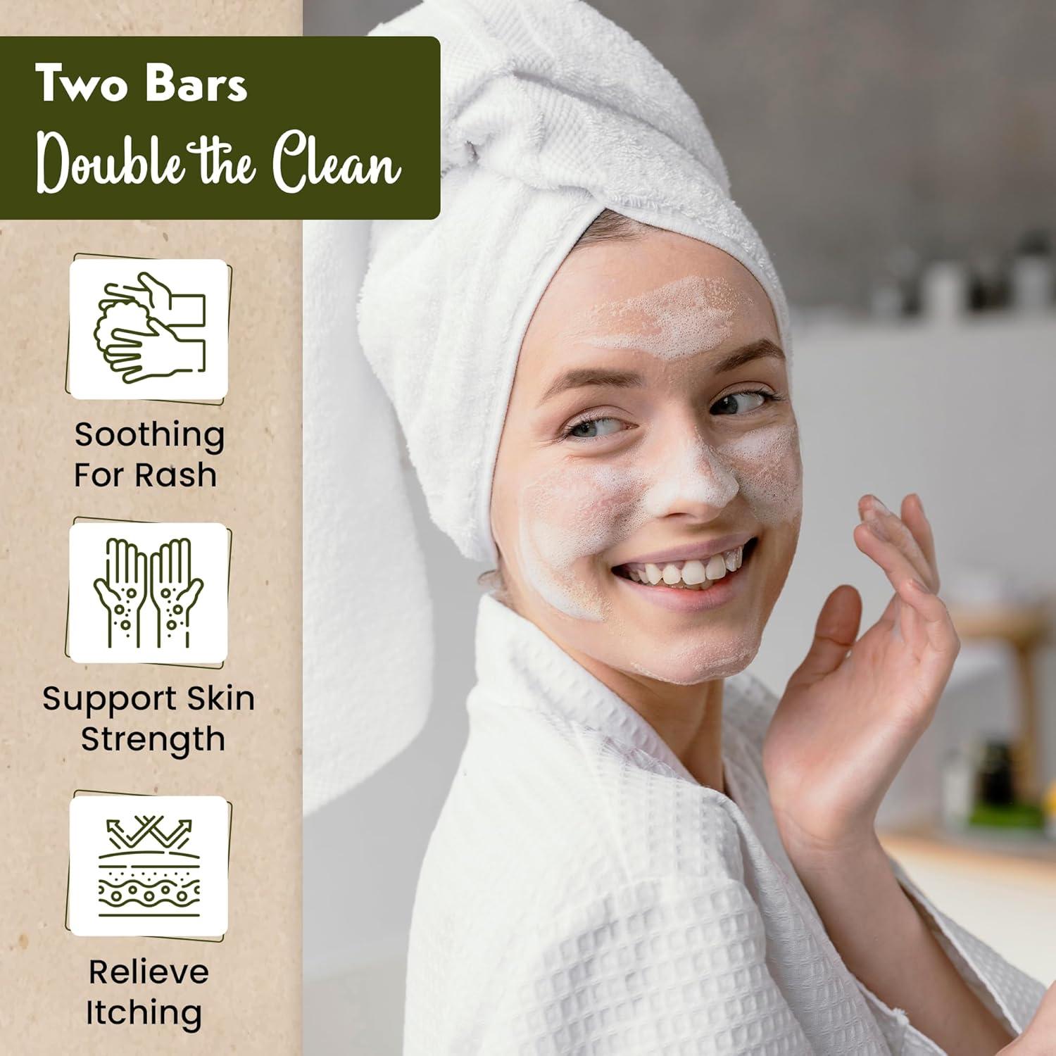 Jabón de Manos de Arcilla Roja Sea Lark - 99.22 g, 2 Piezas - Natural