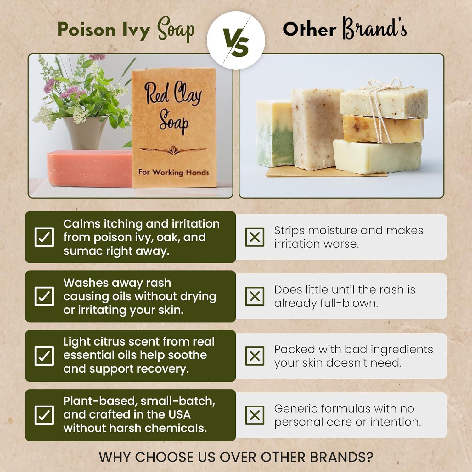 Jabón de Manos de Arcilla Roja Sea Lark - 99.22 g, 2 Piezas - Natural