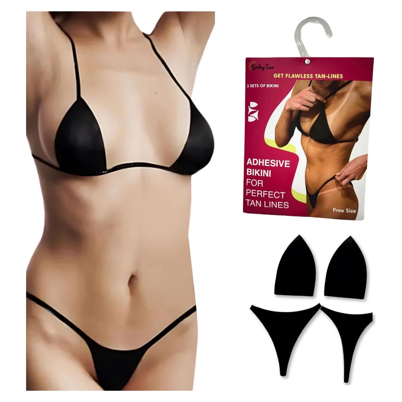 Bikini Adhesivo Bronceado Seskytan - 3 Tiras Sin Rayas