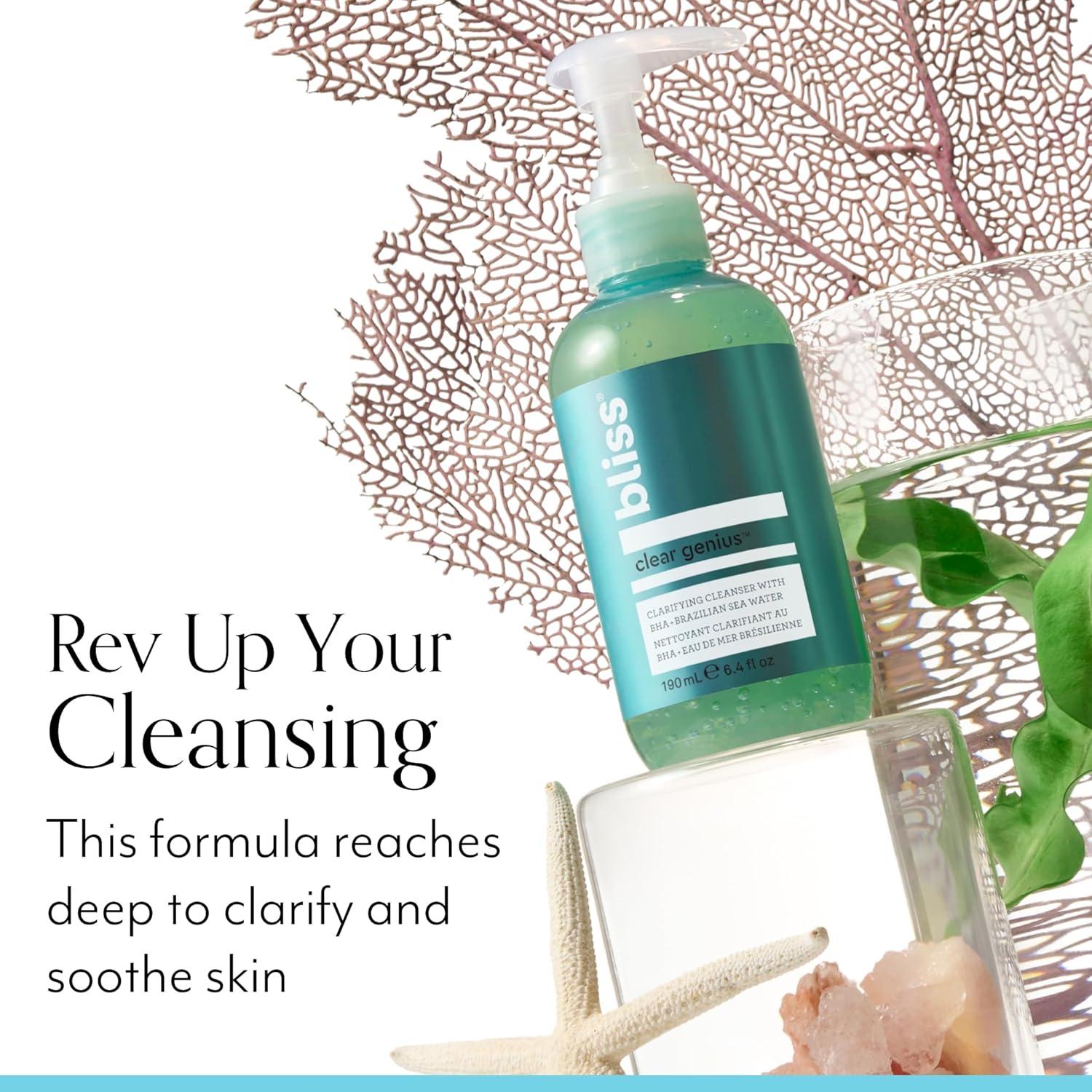 Paquete de Cuidado Facial Bliss para Piel con Acné - Gel, Tónico, Tratamiento y Peeling