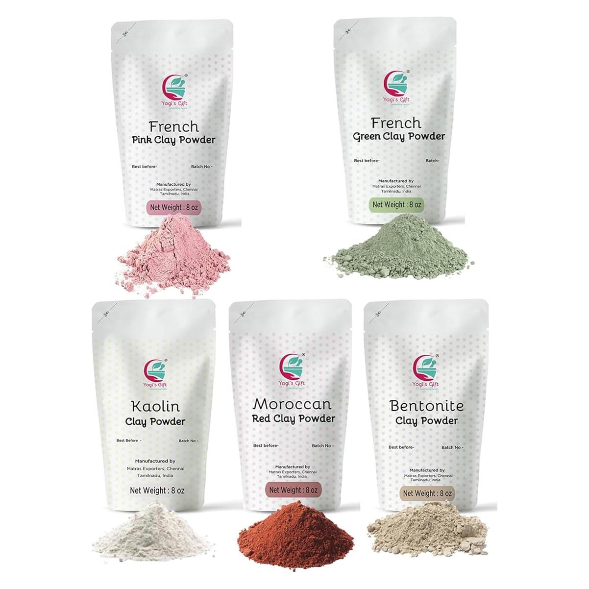 Paquete de 5 Arcillas para Jabones y Máscaras Yogi's Gift - 8oz