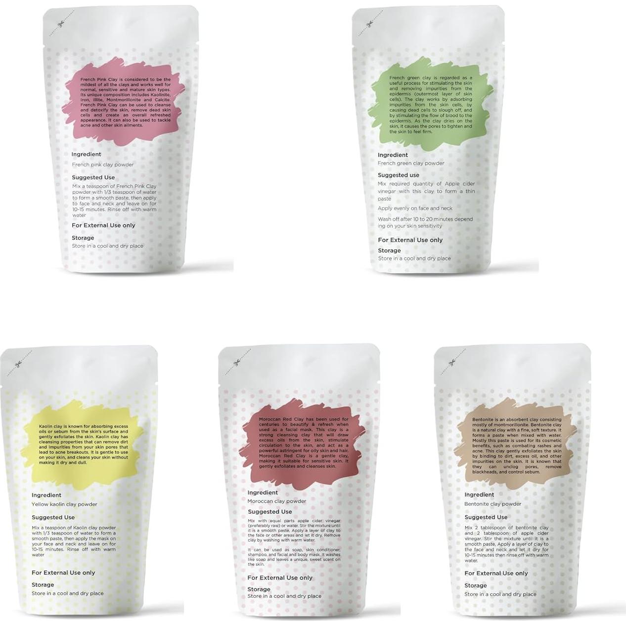 Paquete de 5 Arcillas para Jabones y Máscaras Yogi's Gift - 8oz