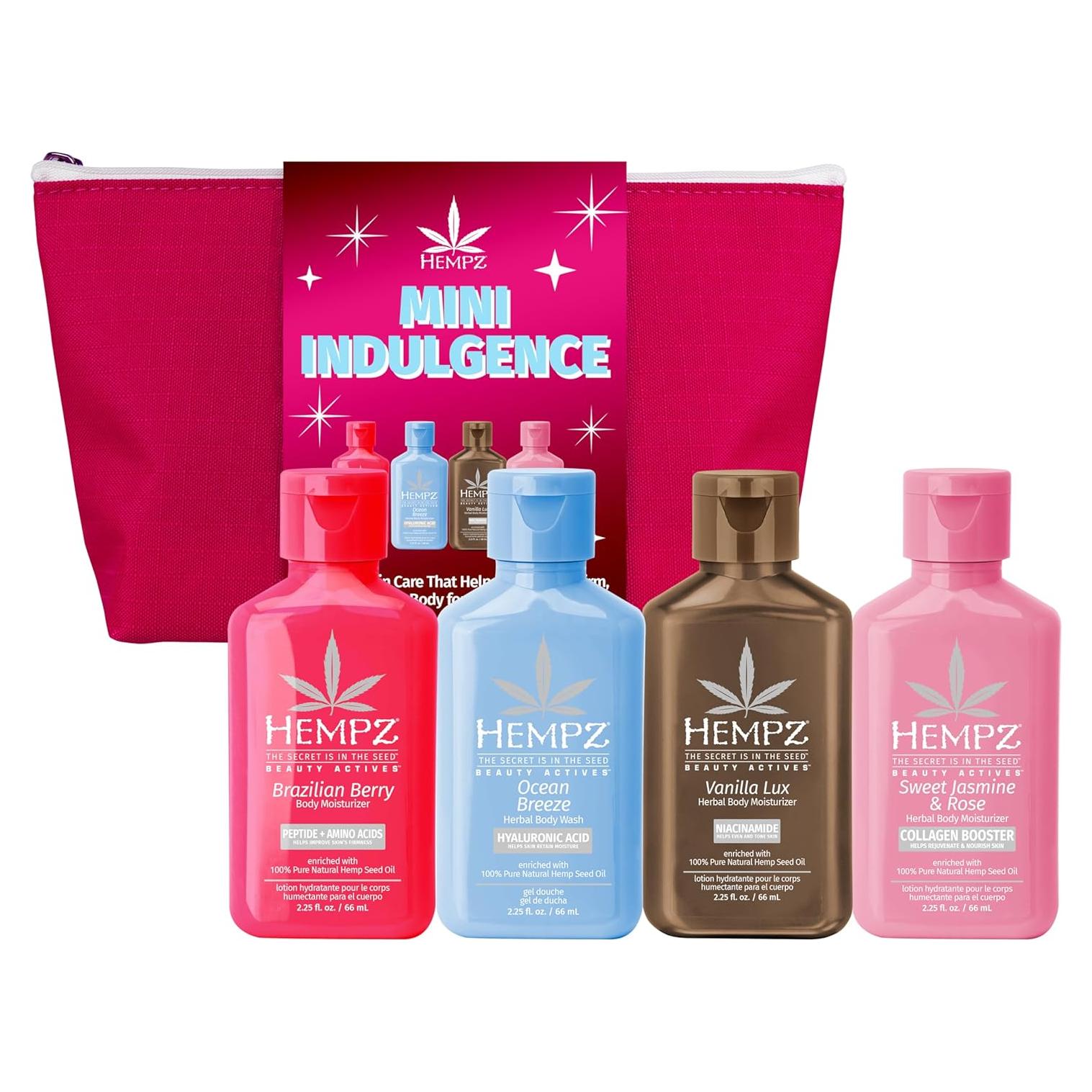 Kit de Hidratantes Corporales Mini Hempz 4 Pack Viaje 66.43 ml