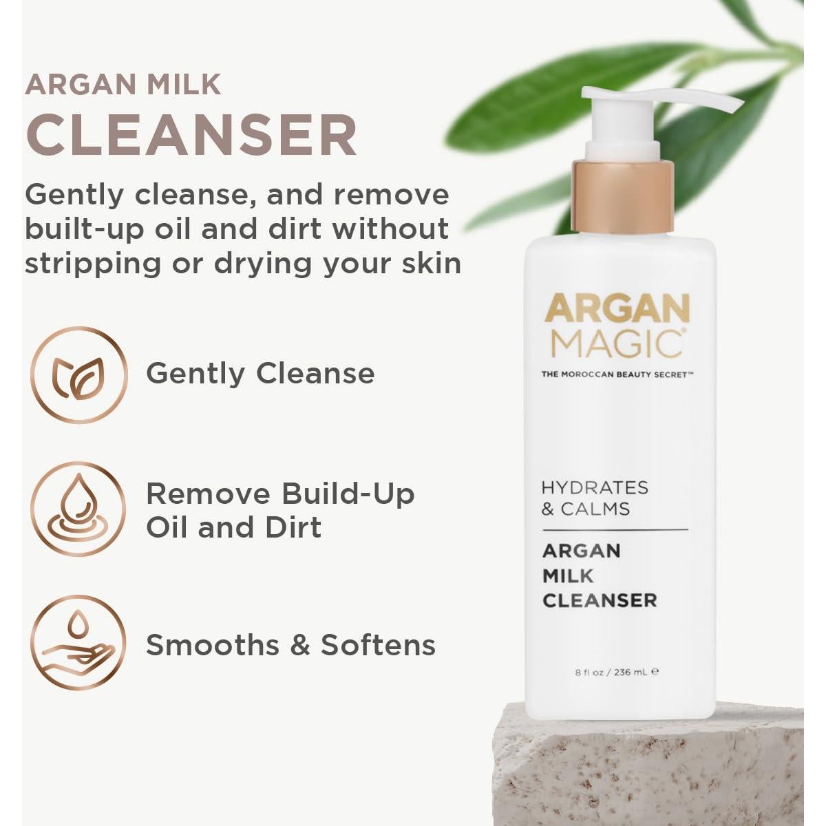 Limpiador de Leche de Argán Magic 236.6 ml - Hidratante y Calmante