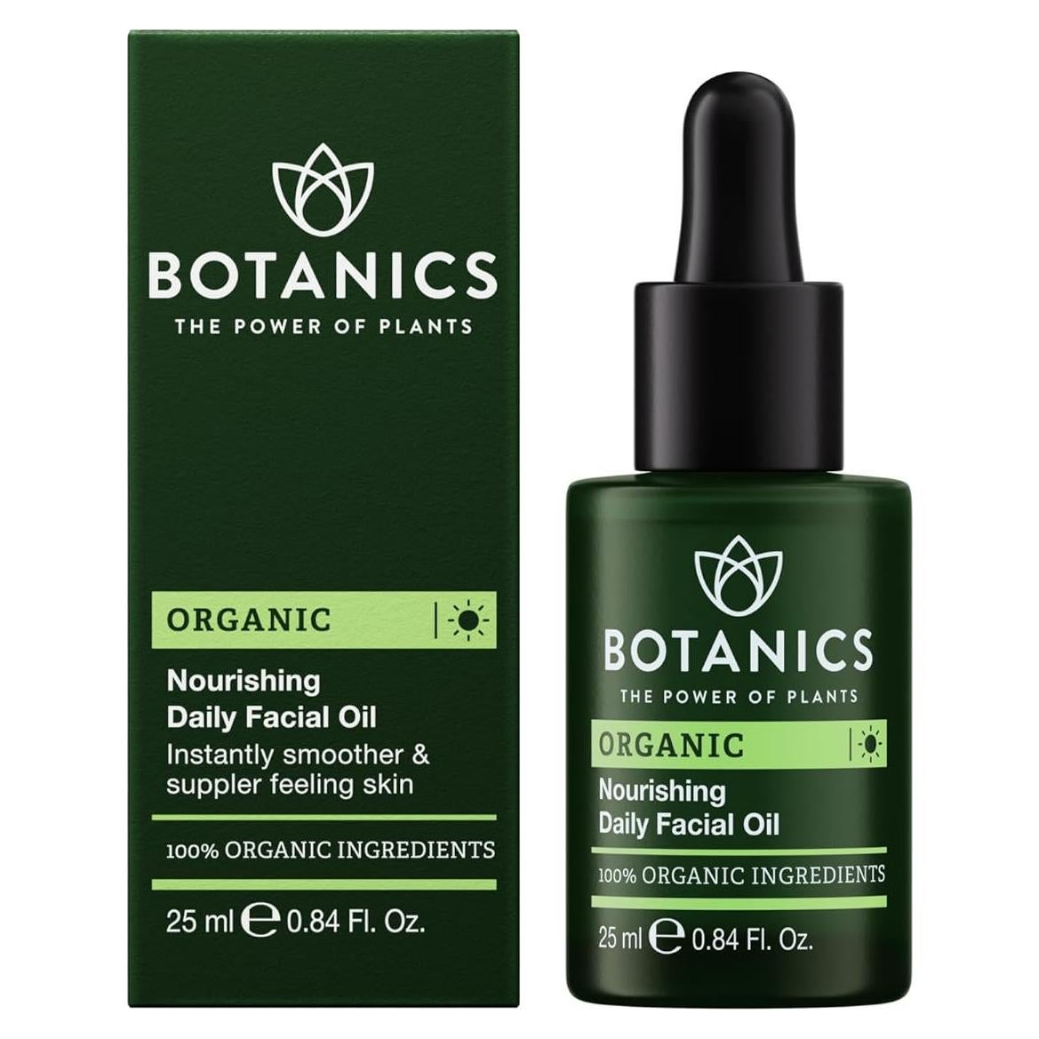 Aceite Facial Hidratante Botanics 24.9 ml - Orgánico y Vegano