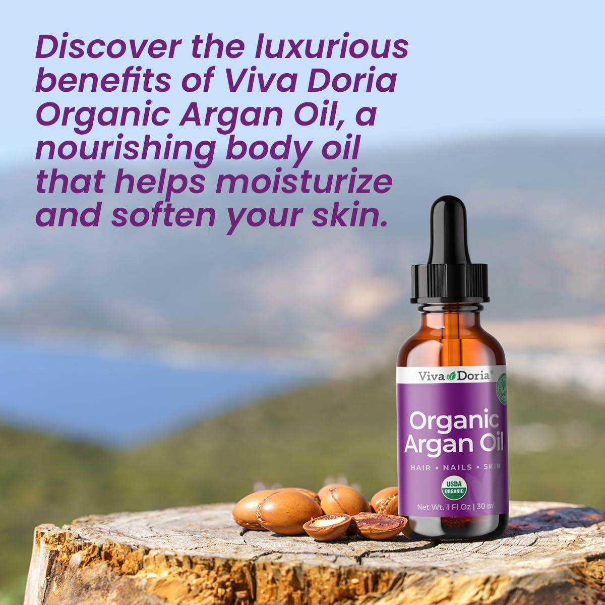 Aceite de Argán Orgánico Viva Doria 29.57 ml - Belleza Natural