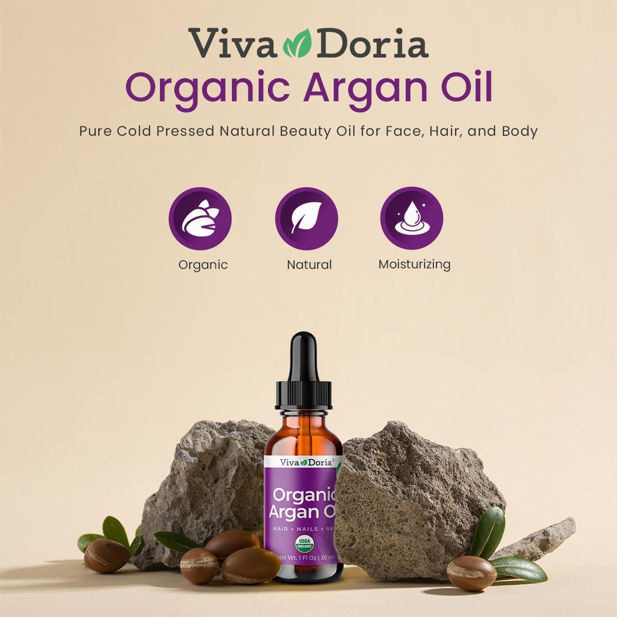 Aceite de Argán Orgánico Viva Doria 29.57 ml - Belleza Natural