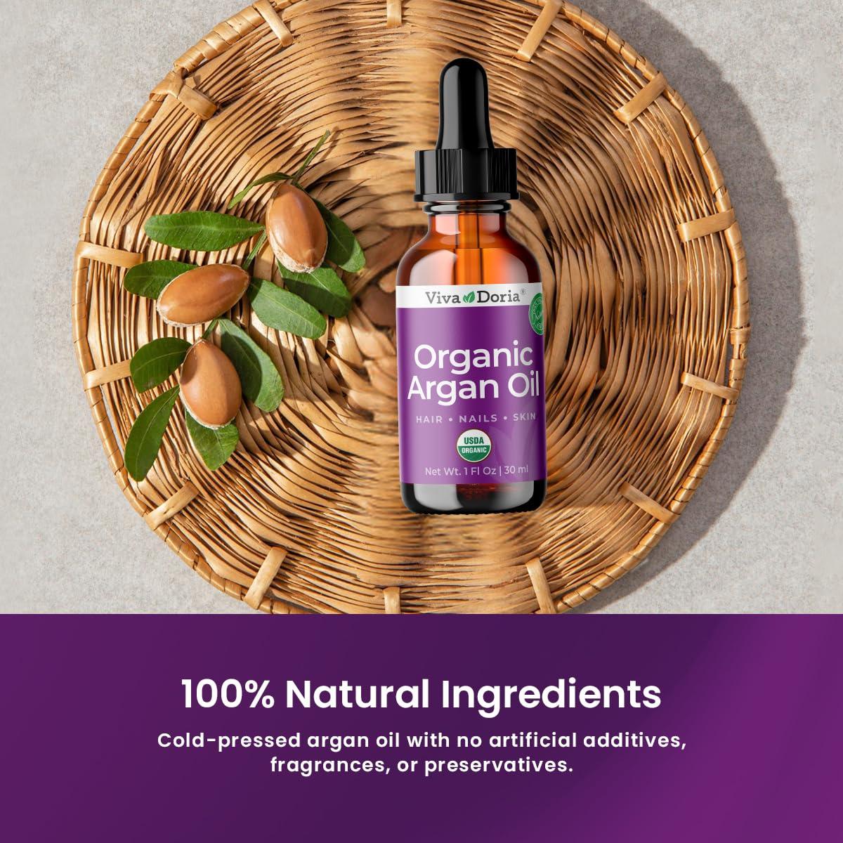 Aceite de Argán Orgánico Viva Doria 29.57 ml - Belleza Natural