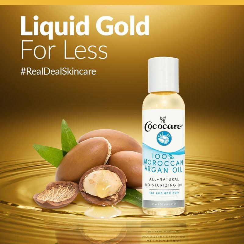 Aceite de Argán Cococare 100% Natural 56.7 g - Hidratante Piel y Cabello