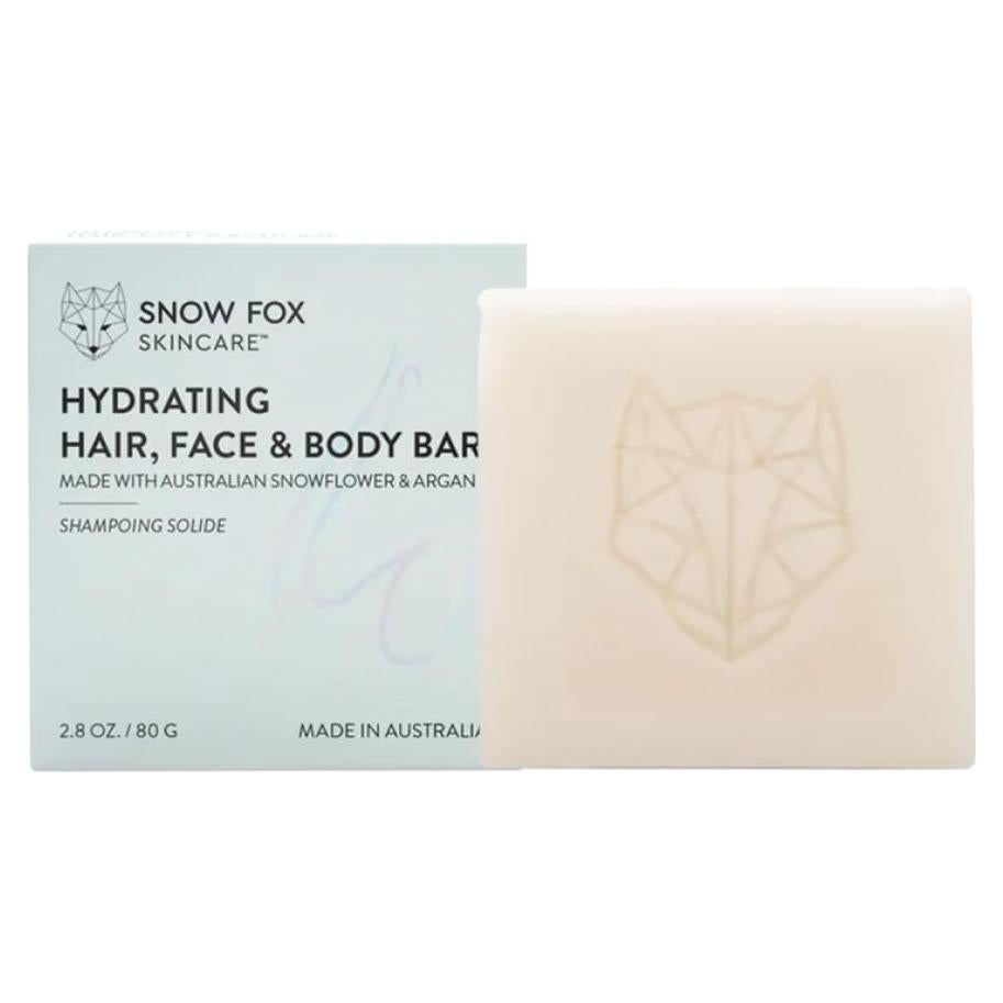 Barra Hidratante Snow Fox 4 en 1 | Champú, Acondicionador y Gel | 80 g