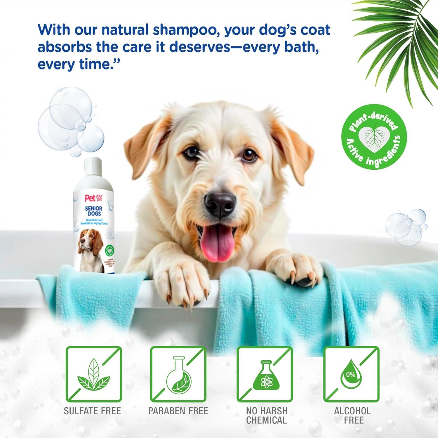 Champú Natural para Perros Mayores Kinross 473 ml - Hidratante