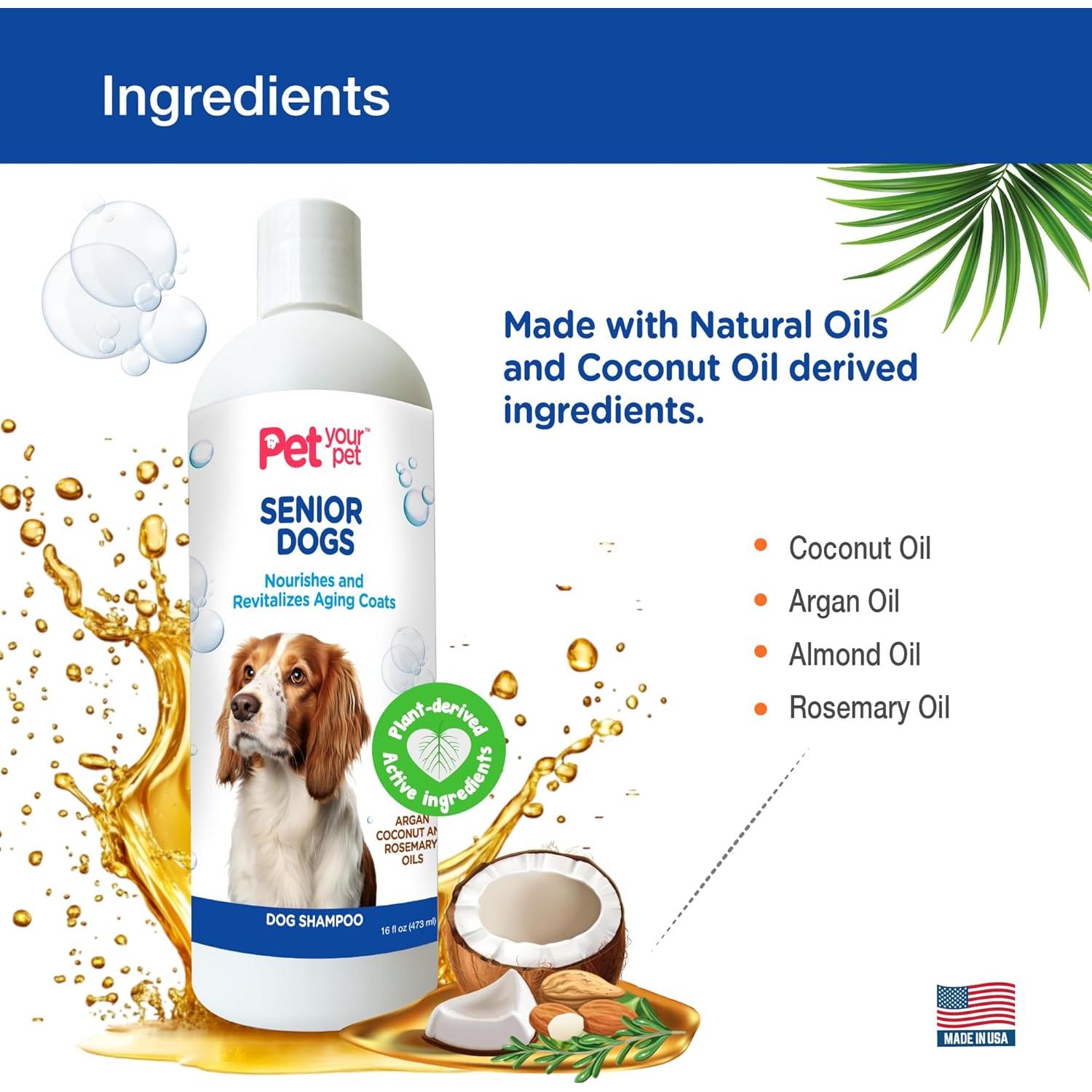 Champú Natural para Perros Mayores Kinross 473 ml - Hidratante